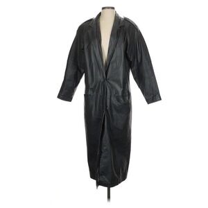 Split End Ltd Black Leather Jacket , Sz Small, Grunge Goth Cosplay Blade Long